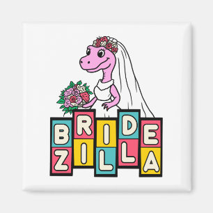 Bride Zilla Retro Magnet
