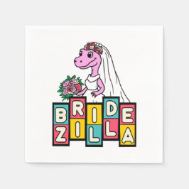 Bride Zilla Retro Serviette