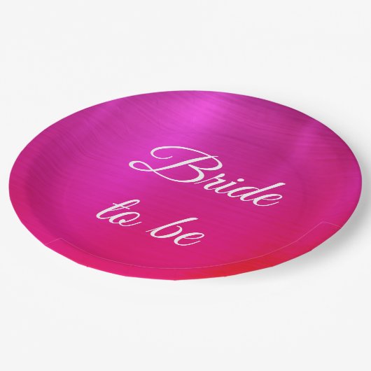 Bride zu zweifarbiger Papierplatte Pappteller (Schrägansicht)