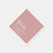 Bridedefinition, Brautparty Spaß Girly Pink Serviette (Ecke)