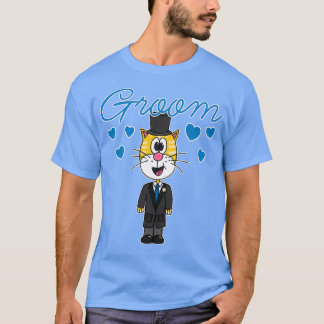 Bridegroom Cat Wedding Bachelor Party Engage T-Shirt