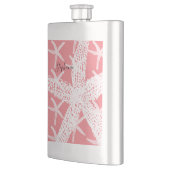 Bridemaid Gift Favor Starfish Pattern Lachs Pink Flachmann (Links)