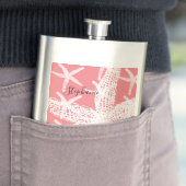 Bridemaid Gift Favor Starfish Pattern Lachs Pink Flachmann (Beispiel)