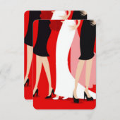 Briden und Bridesmaier Einladung (Vorne/Hinten)