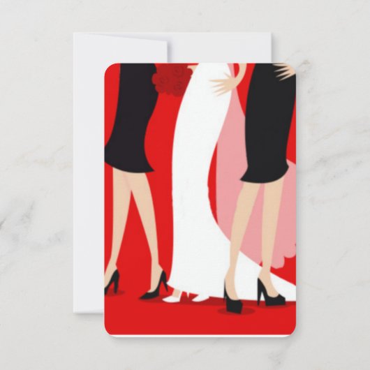 Briden und Bridesmaier Einladung (Rückseite)