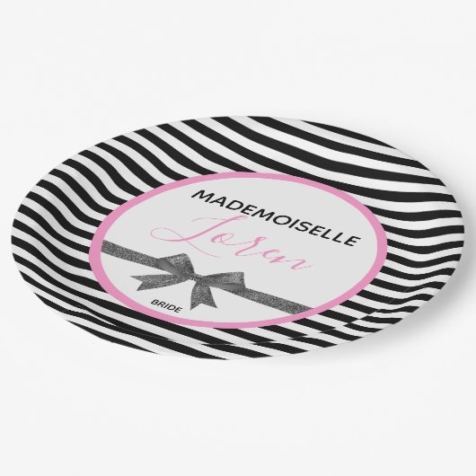    BRIDEParisian Theme Couture Shower Party Pappteller (Schrägansicht)