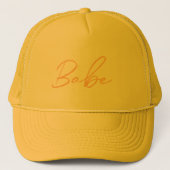 BRIDE'S BABE HAT | Orange Text | Bachelorette Truckerkappe (Vorderseite)