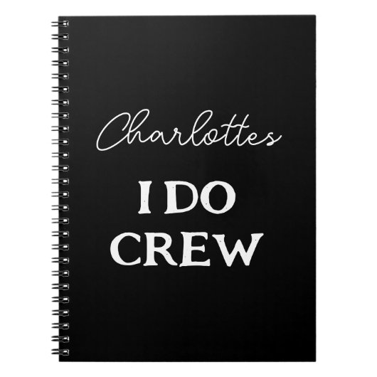 Brides Bachelorette I Do Crew Party Planer Notizblock (Vorderseite)