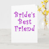 Brides Best Friend Karte (Gelbe Blume)
