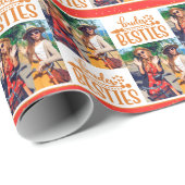 Brides Besties Modernes Foto Hochzeit Brautsmaid Geschenkpapier (Rolleneckpunkt)