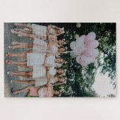 Bride's Besties Wedding Bridesmaids DIY Foto hinzu Puzzle (Horizontal)