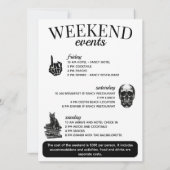 Bride's Coven Witchy Junggeselinnen-Abschied Itine Einladung (Rückseite)