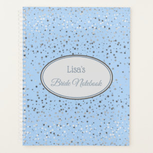 Brides Custom Wedding Planner Notebook-Aqua Blue Planer