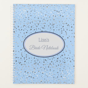 Brides Custom Wedding Planner Notebook-Aqua Blue Planer