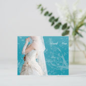 Bride's Dankeschön Karte (Stehend Vorderseite)