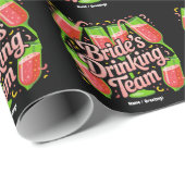 Brides Drinking Team Junggeselinnen-Abschied Desig Geschenkpapier (Rolleneckpunkt)