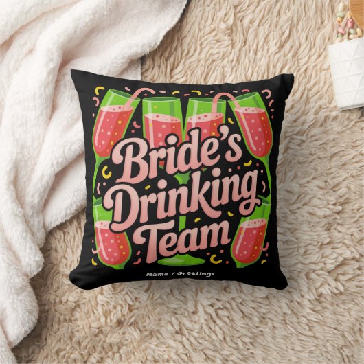 Brides Drinking Team Junggeselinnen-Abschied Desig Kissen (Decke)