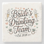 Brides Drinking Team  Steinuntersetzer (Vorderseite)