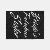 Brides Fabulous Sister Happy Wedy Verheiratet Day Fleecedecke (Vorderseite (Horizontal))