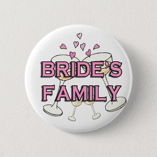 Brides Family Wedding ID Buttons (Vorderseite)