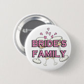 Brides Family Wedding ID Buttons (Vorne & Hinten)