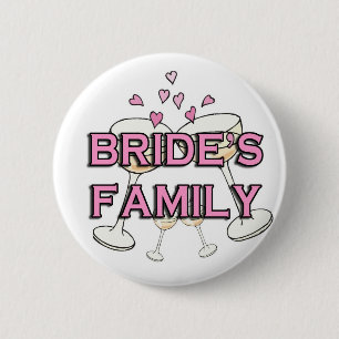 Brides Family Wedding ID Buttons
