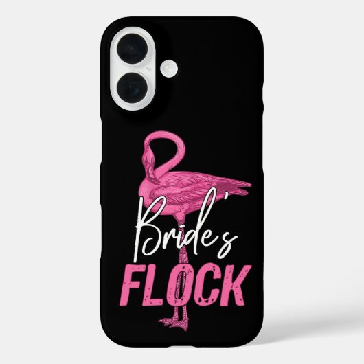 Bride's Flock, Flamingo Bridesmaid Brautparty Case-Mate iPhone Hülle (Rückseite)