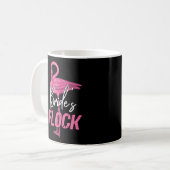 Bride's Flock, Flamingo Bridesmaid Brautparty Kaffeetasse (Vorderseite Links)