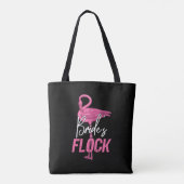 Bride's Flock, Flamingo Bridesmaid Brautparty Tasche (Rückseite)
