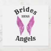 Brides Hens Angels Schaumweinetikett (Einzelnes Label)
