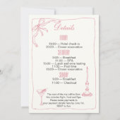 Brides Last Ride Bachelorette Wochenende Ausflug Einladung (Rückseite)