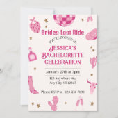 Brides Last Ride Bachelorette Wochenende Ausflug Einladung (Vorderseite)