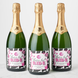 Bride's Last Ride Sparkling Wine Bottle Label - Cu Schaumweinetikett