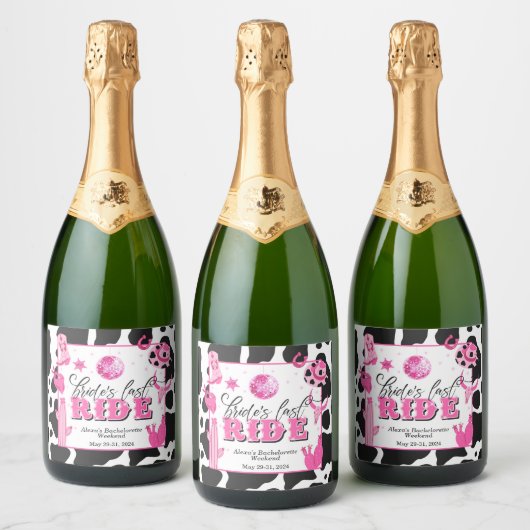 Bride's Last Ride Sparkling Wine Bottle Label - Cu Schaumweinetikett (Flaschen)