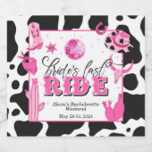 Bride's Last Ride Sparkling Wine Bottle Label - Cu Schaumweinetikett (Einzelnes Label)
