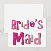 Brides Maid Pink Brown Postkarte (Vorne/Hinten)