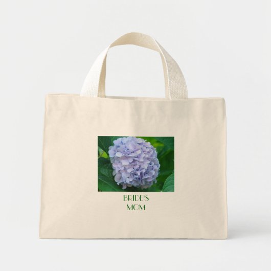 BRIDE'S MAMA tote bag Geschenke BLUE HYDRANGEA Lav Mini Stoffbeutel (Vorne)