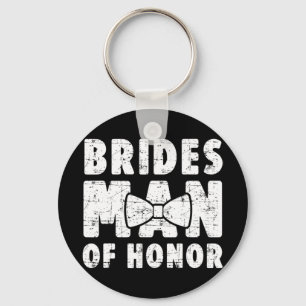 Brides Man of Honour Wedding T-Shirt Bachelor Bach Schlüsselanhänger