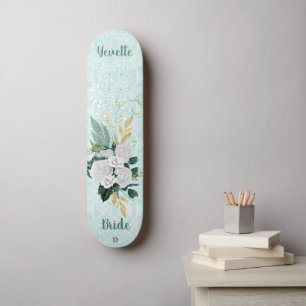 Brides Mint mit Spitzen und Rose D-Markenbezeichnu Skateboard