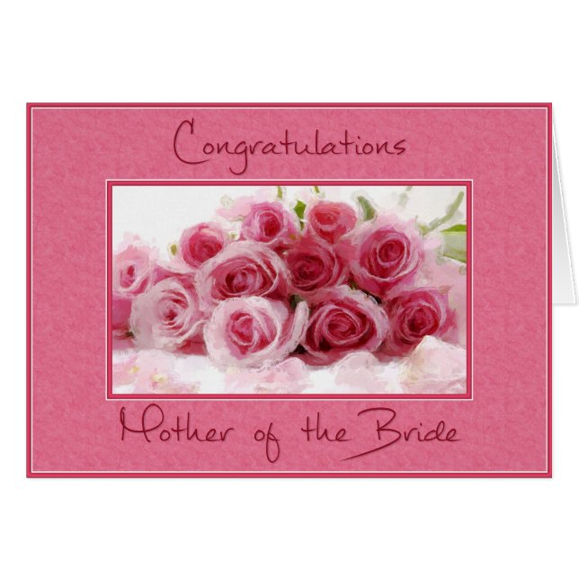 Bride's Mother's Pink Bouquet (Vorderseite (Horizontal))