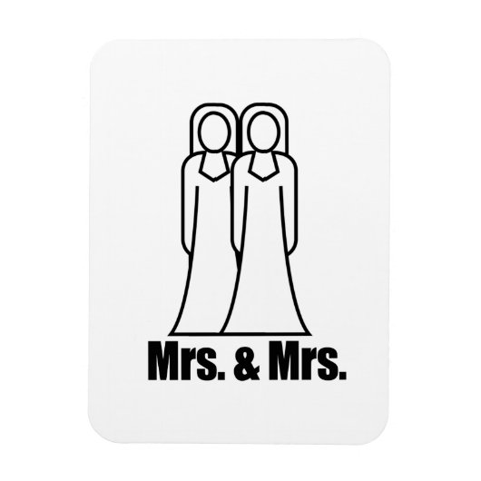 BRIDES MRS. UND MRS. - MAGNET (Vertikal)
