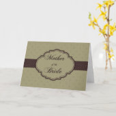 Brides Mutter Brown Polka Dot Karte (Gelbe Blume)