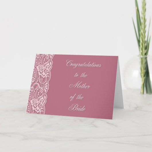 Bride's Mutter Lace Karte (Vorderseite)
