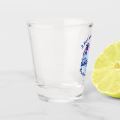 Bride's Name Bachelorette Beach Party Schnapsglas (Links)
