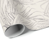 Bride's Paradise, Tropical Romance Gift Wrap Roll Geschenkpapier (Rolleneckpunkt)