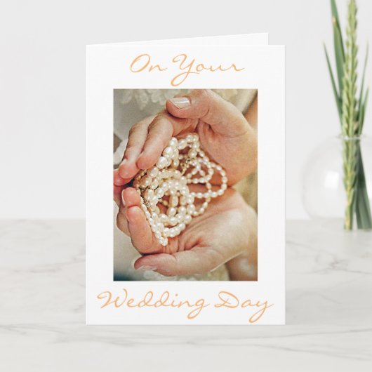 "BRIDE'S PEARLS" - GLÜCKWÜNSCHE ZU IHRER REDE KARTE (Vorderseite)