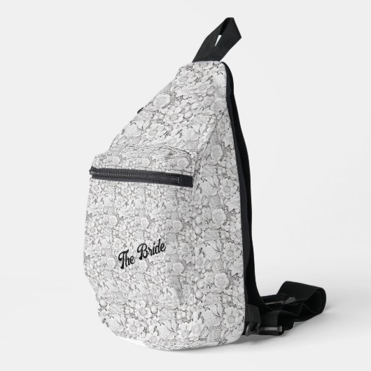 Brides personalizable Floral Crossbody Bag (Rechte Ecke)