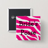 Brides Posse Bachelorette Party Bridesmaid Button (Vorne & Hinten)