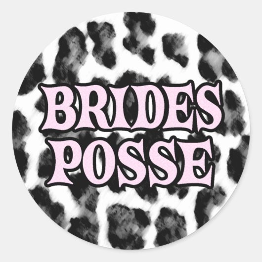 Brides Posse Runder Aufkleber (Vorderseite)