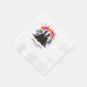 Brides Rainbow Burst Wedding Serviette (Ecke)